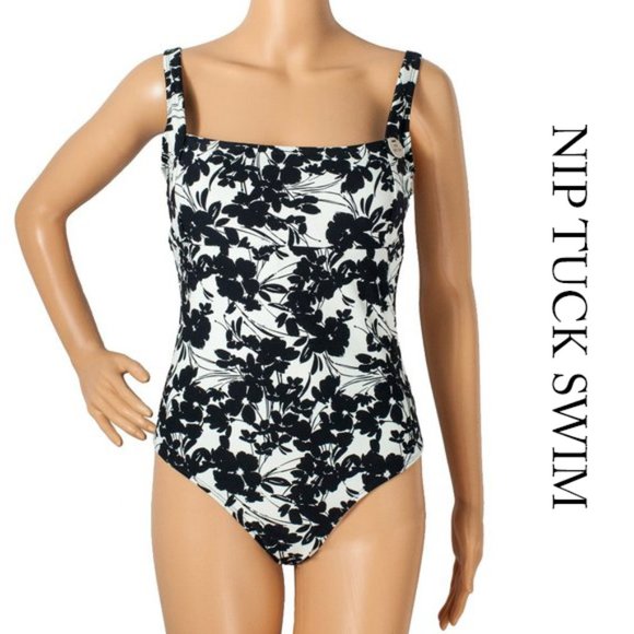 Nip Tuck Swim Other - 🔴 SUMMER SALE - NipTuck Black White Floral Print Swimsuit